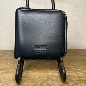 Vintage Coach Black Leather CD case